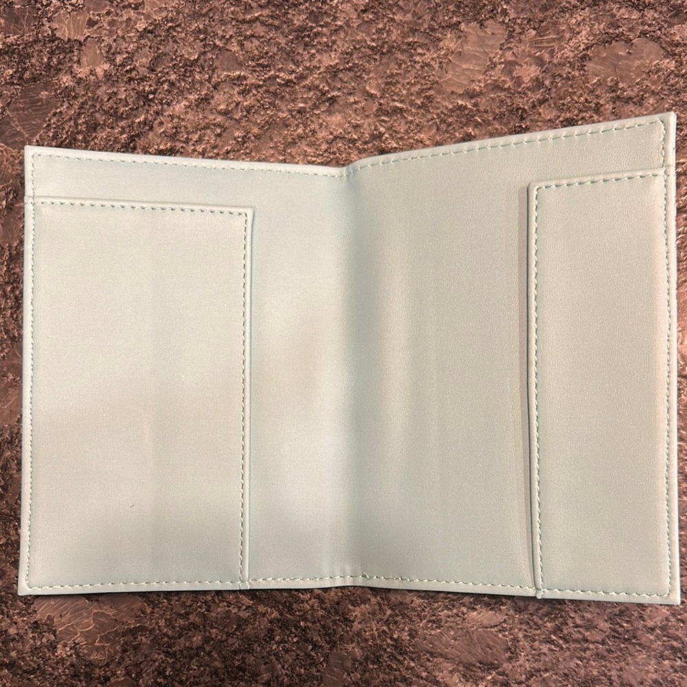 Ellen Tracy Blue and Pink Passport Holder Floral Design - Picture 2 of 3